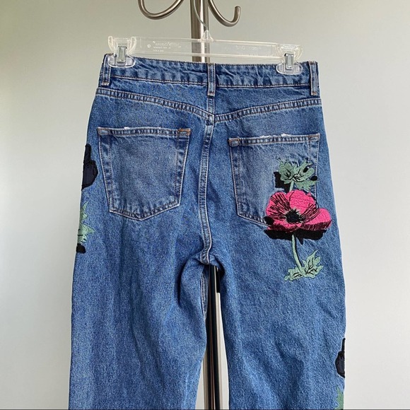 Topshop Moto Boyfriend Embroidered Jeans - Picture 6 of 7